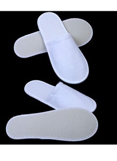 Yuwell 12 Pairs Disposable Spa Slippers Fluffy Closed Toe Spa Slippers For Hotel, Home, Guest Use, Fits Up To US Men And Women  - Image 4