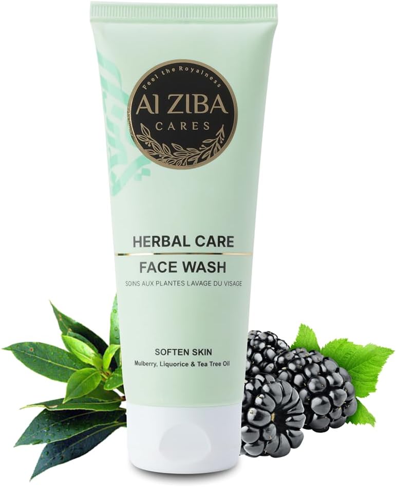 ALZIBA CARES Herbal Face Wash with Tea Tree Oil Mulberry Extract 100 ML