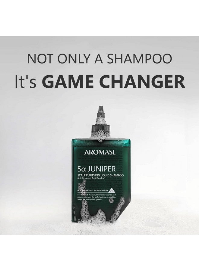 Aromase 5 Juniper Purifying Liquid Shampoo for Dry & Sensitive Scalp, 80 ml - Award Winning Cleanser & Exfoliator for Dandruff, Psoriasis, Dermatitis & Oily Hair - Image 5