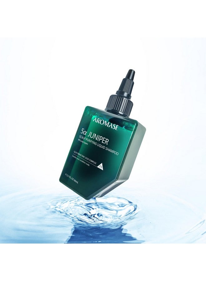 Aromase 5 Juniper Purifying Liquid Shampoo for Dry & Sensitive Scalp, 80 ml - Award Winning Cleanser & Exfoliator for Dandruff, Psoriasis, Dermatitis & Oily Hair - Image 1