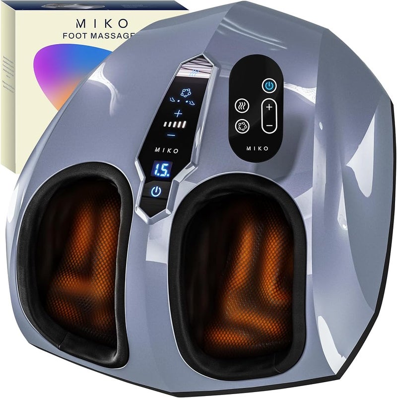 ميكو آلة تدليك القدمين MIKO - تدليك عميق بالركل، شياتسو، ضغط هوائي، وعلاج بالحرارة - مثالية لحالات التهاب الأربطة الطولية للقدم، مرضى السكري، واعتلالات الأعصاب؛ تناسب الرجال حتى مقاس 12 - Image 1