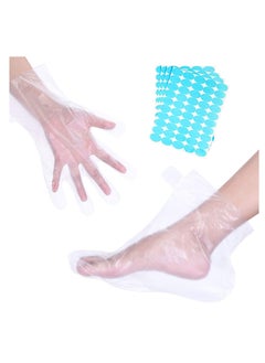 SYOSI Counts Paraffin Wax Liners, Elastic Opening Insulated Mitts, Sock Liners for Hands, Feet Hot Wax Bath Heated SPA Therapy Wax Care Treatment Paraffin Wax Warmer Machine 200PCS  - Image 1