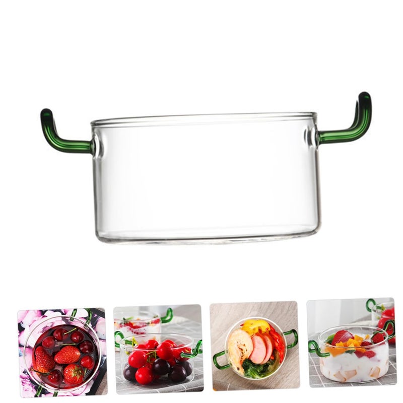 Heat Resistant Clear Glass Bowl Transparent Salad Soup Bowl Smooth Rim Kitchen Use - Image 3