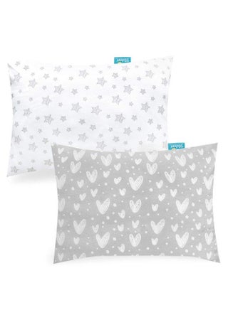 Baby Toddler Pillowcase 2 Pack 100% Jersey Cotton Ultra Soft Kids For Sleeping Fit Pillow Sized 13"X 18" Or 14"X19" Gray Envelope Style Travel Girls Boys - pzsku/Z2D090BF960A80B82CD68Z/45/_/1688970370/6e215a48-bab5-482c-b904-746c0b1af45e