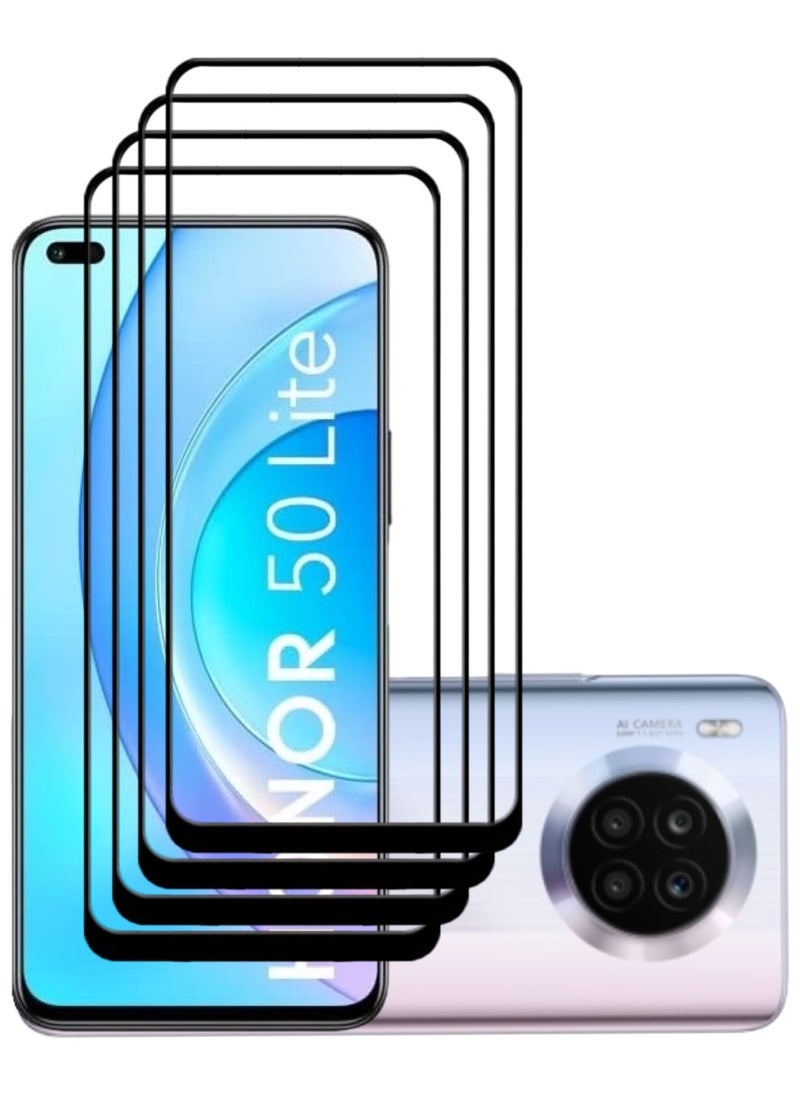 أكاليكس 4 قطع، حماية شاشة،  لهاتف هونور 50 لايت  ، جودة ممتازة. - Image 1