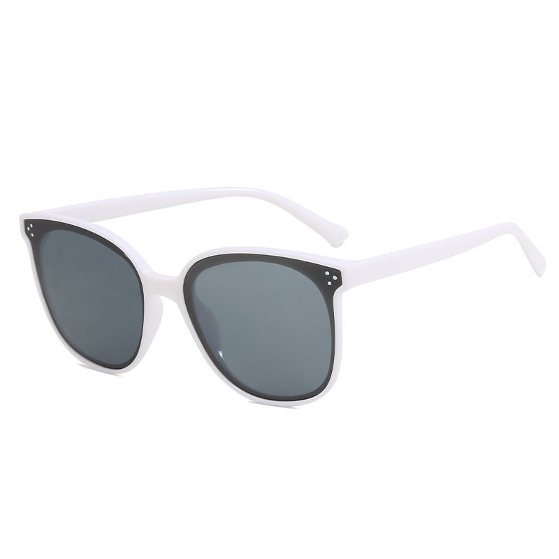 Generic New Unisex Fashion Sunglasses Trendy Street SnapThree-point white frame Gray piece Three-point white frame Gray piece 
