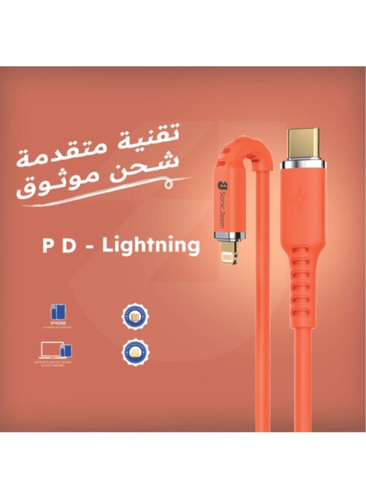 SONIC JEEM iPhone PD charging cable, 1 meters long, 100W Cut resistant - Image 2