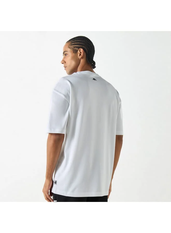 كابا Kappa Logo Print T-shirt with Crew Neck and Short Sleeves
