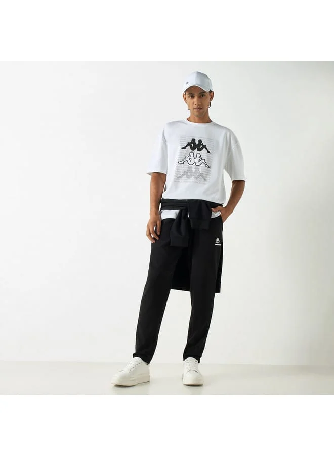كابا Kappa Logo Print T-shirt with Crew Neck and Short Sleeves