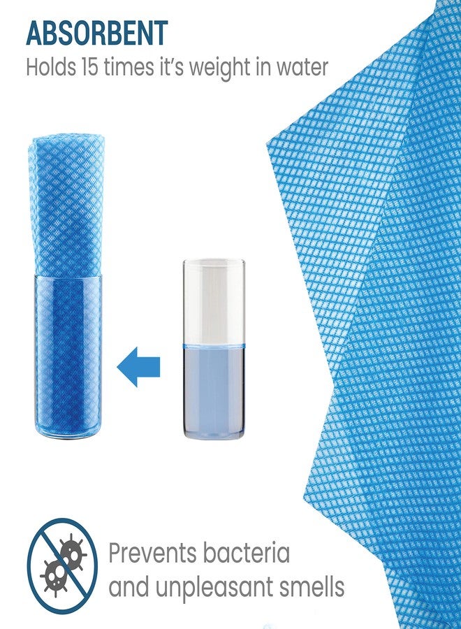 SCRUBIT Reusable Cleaning Wipes, Handy Wipes for Kitchen and Office - Dish Cloths for Washing Dishes - Multi Purpose Disposable Cleaning Towels (12 x 20 in) 72 Pack (Blue) - Image 4