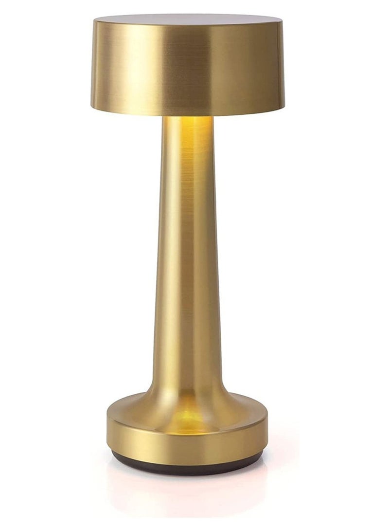 MAKS & CO. LED Gold Metal Table Lamp with Warm Ambient Lighting – Modern Designer Desk Lamp for Bedroom, Living Room, and Office Decor - Image 1