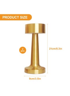 MAKS & CO. LED Table Lamp Metal, Warm Lighting, Gold Finish, 21x9x9 cm  - Image 4