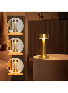 MAKS & CO. LED Table Lamp Metal, Warm Lighting, Gold Finish, 21x9x9 cm  - Image 5