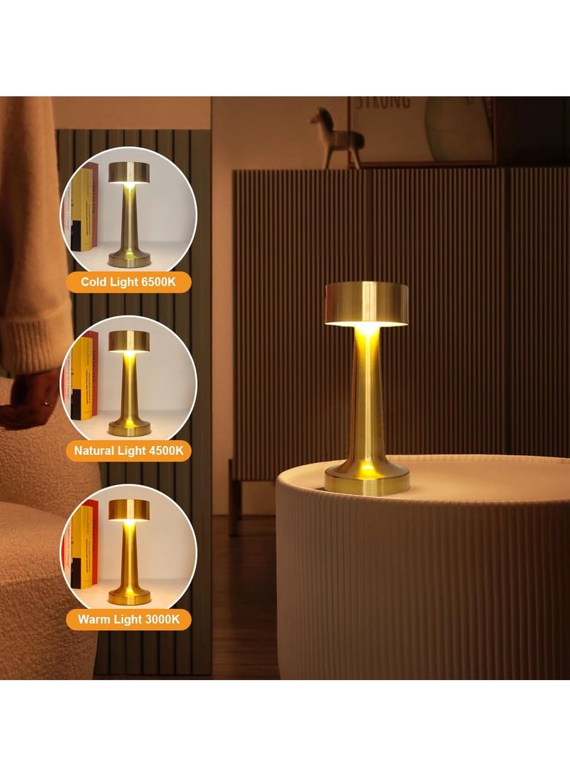 MAKS & CO. LED Gold Metal Table Lamp with Warm Ambient Lighting – Modern Designer Desk Lamp for Bedroom, Living Room, and Office Decor - Image 5