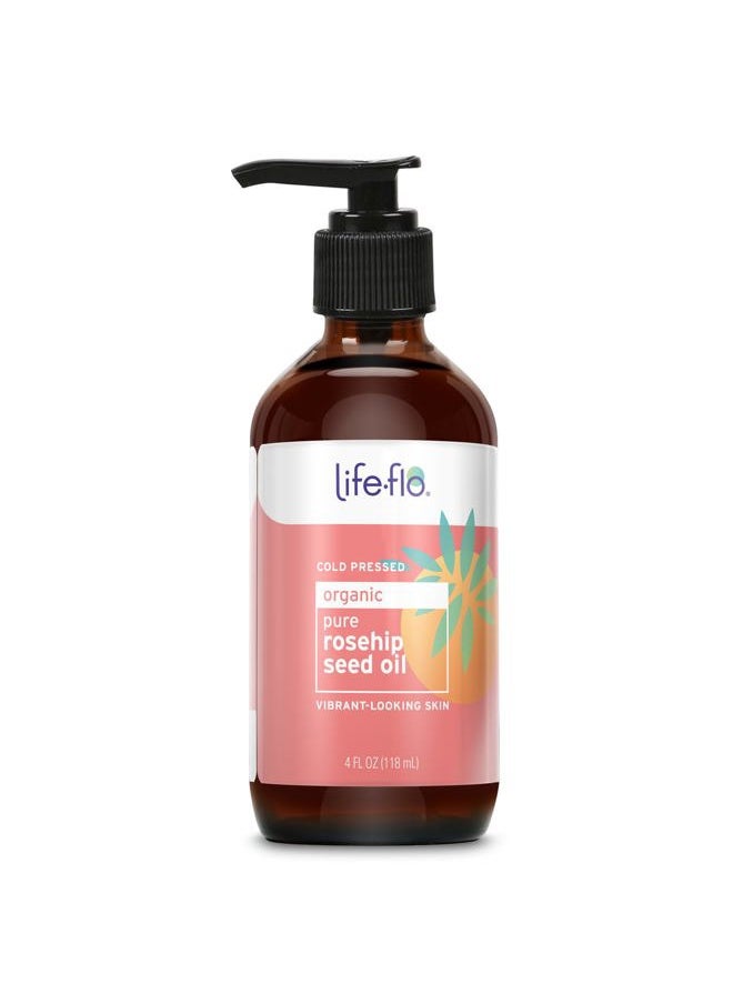 Life-flo - Pure Organic Rosehip Seed Oil, Hydrating Face Oil, Dry Skin Care, Cold Pressed from Organic Rose Hips, Rich in Fatty Acids and Vitamin A (Retinol), Hypoallergenic, 60-Day Guarantee, 4oz - Image 1