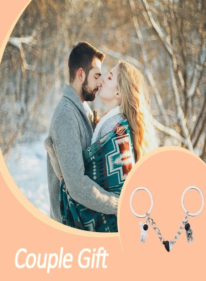 Yreamont Matching Keychains for Couple Husband Wife Boyfriend Girlfriend Valentines Day Gifts for Her Him Anniversary Wedding Gifts for Wife Husband Couples Astronaut Keychain Accessories for Space Lovers - Image 3