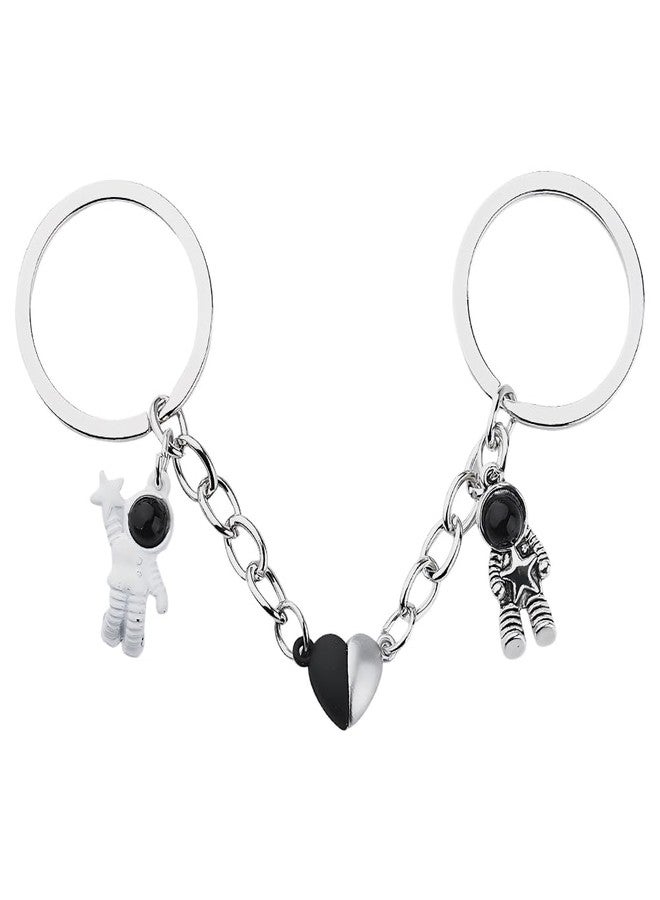 Yreamont Matching Keychains for Couple Husband Wife Boyfriend Girlfriend Valentines Day Gifts for Her Him Anniversary Wedding Gifts for Wife Husband Couples Astronaut Keychain Accessories for Space Lovers - Image 1