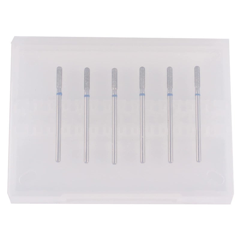 MZCMSL Cylinder Cuticle Drill Bits Set, 6pcs Round Top Russian Manicure Bits, 3/32 Shank efile Bit (Medium) - Image 3
