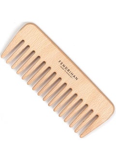Fendrihan Beech Wood Styling Comb With Wide Teeth 5.3" (Made In Germany)  - Image 2