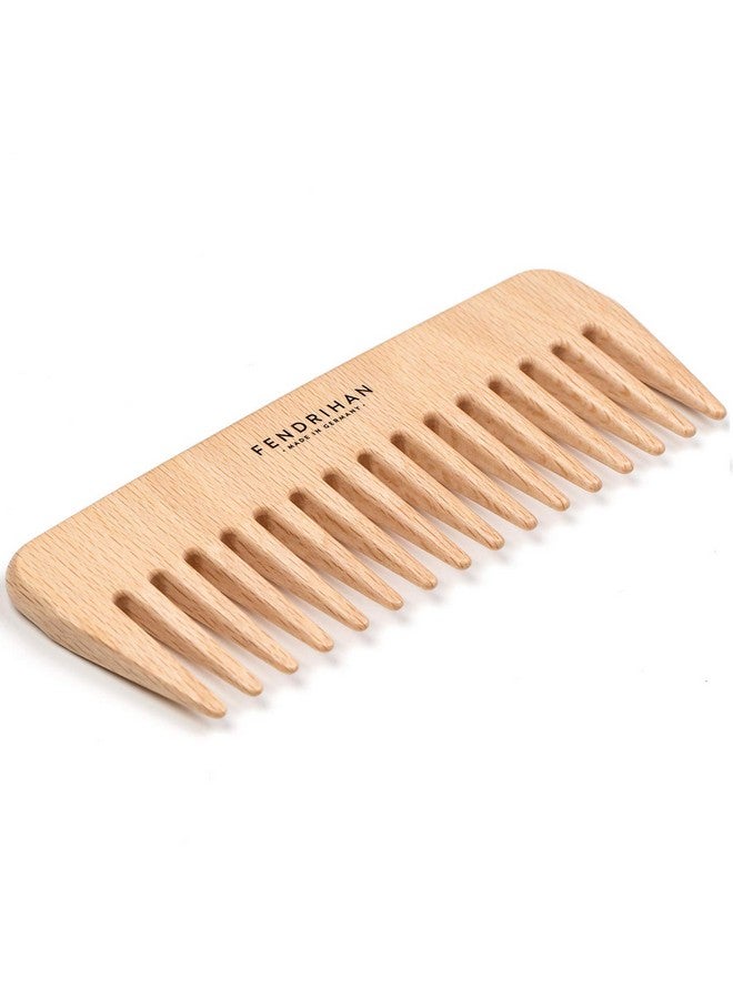 Fendrihan Beech Wood Styling Comb With Wide Teeth 5.3" (Made In Germany) - Image 4