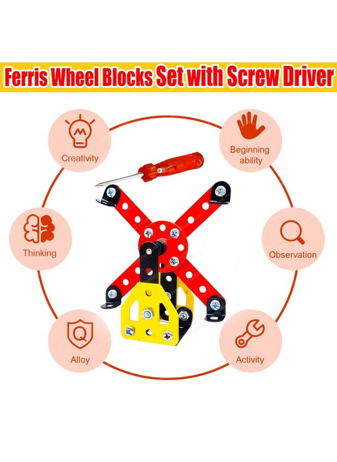 FunBlast FunBlast Ferris Wheel Blocks for Kids - 62 Pcs Building and Assembling Block Brick Educational STEM Toys, DIY Puzzle Blocks Bricks Toys for 3+Years Kids  - Image 4