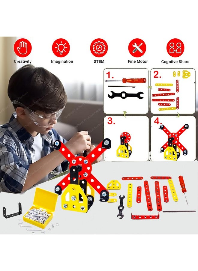 FunBlast FunBlast Ferris Wheel Blocks for Kids - 62 Pcs Building and Assembling Block Brick Educational STEM Toys, DIY Puzzle Blocks Bricks Toys for 3+Years Kids  - Image 2