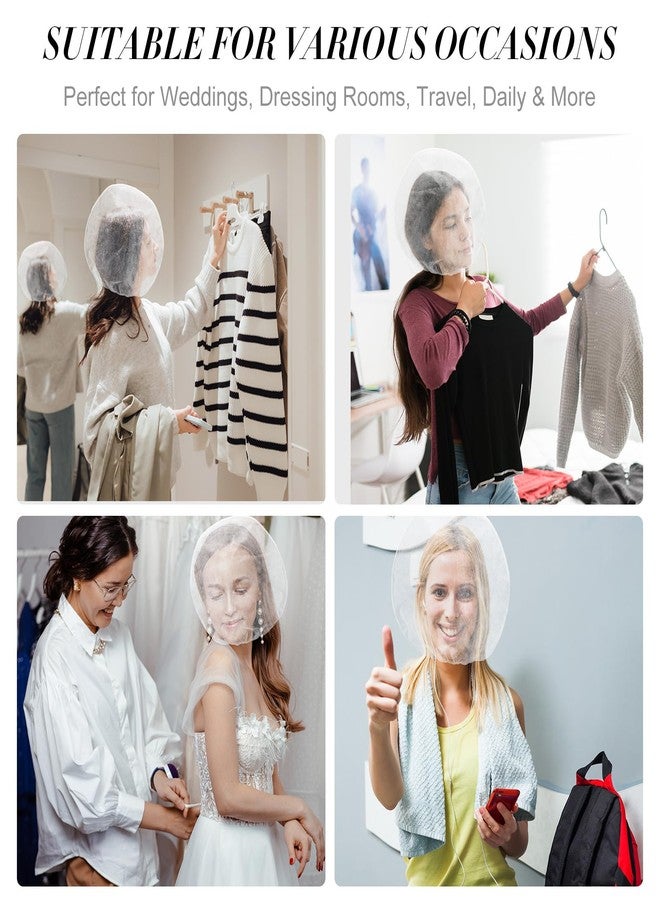 SmoothNovelty 30 Pcs Disposable Makeup Face Hair Cover Protection Non Woven Hood Mask for Clothes Travel Wedding Beauty Shop Artist - Image 4
