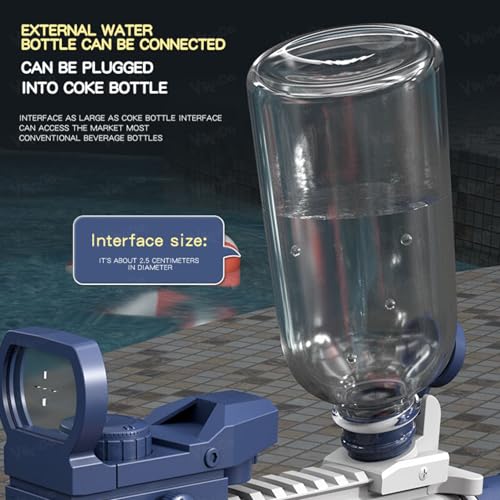 VikriDA M416 Electric Water Gun with Free Extra Rechargeable Battery | Long Range Powerful Water Blaster | Outdoor Pool & Beach Summer Toy – Blue - Image 5