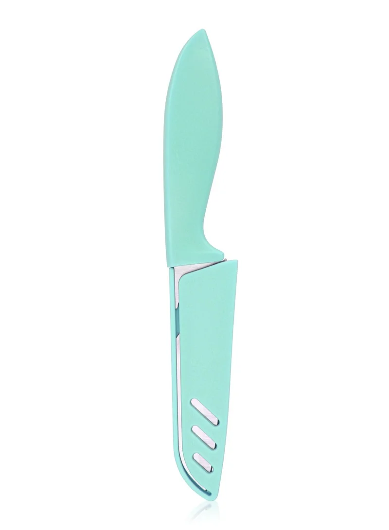 Fissman Utility Vegetable And Fruit Knife With Sheath 10cm Mint Green