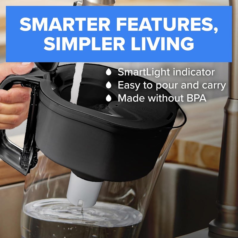 BRITA إبريق ماء، فلتر إلكترا اليومي، يزيل 99% من الرصاص، يتضمن 1 فلتر، سعة 10 أكواب، أبيض - Image 4