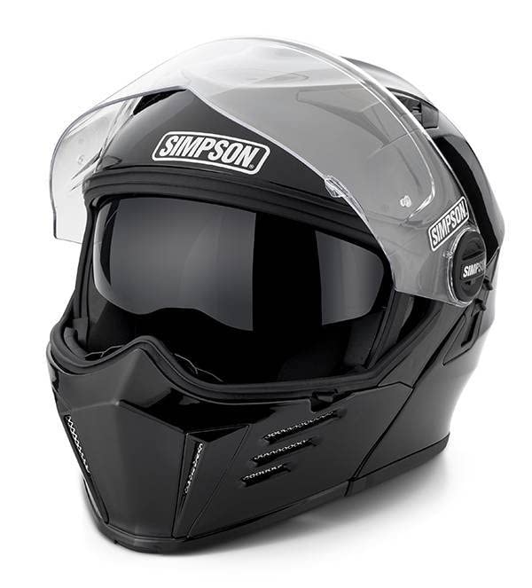Simpson unisex adult Helmet Simpson M59L2 Mod Bandit Lrg Black, Black, Large US - Image 4