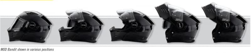 Simpson unisex adult Helmet Simpson M59L2 Mod Bandit Lrg Black, Black, Large US - Image 3