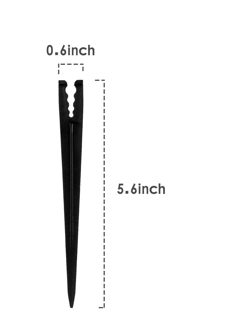 Generic - 100 Pieces Irrigation Drip Support Stakes for 1/4 1/8 Inch Pipe, Universal Drip Tubing Hold Stakes, Plastic Drip Hose Stakes for Irrigation, Greenhouse, Garden, Vegetable Flower Beds Herbs Growing - Image 1