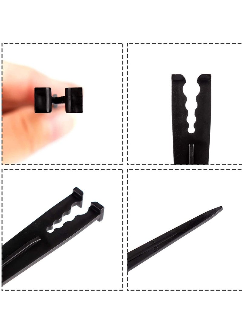 Generic - 100 Pieces Irrigation Drip Support Stakes for 1/4 1/8 Inch Pipe, Universal Drip Tubing Hold Stakes, Plastic Drip Hose Stakes for Irrigation, Greenhouse, Garden, Vegetable Flower Beds Herbs Growing - Image 1