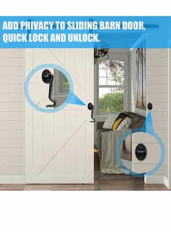 KASTWAVE 3Pack Privacy Hook and Eye Latch Door Latch 4” for Upgrade Heavy Duty Barn Door Lock, Gate Latch, Cabin Hooks with mounting Screw, Best for Sliding Door, Bathroom, Window (Black)  - Image 3