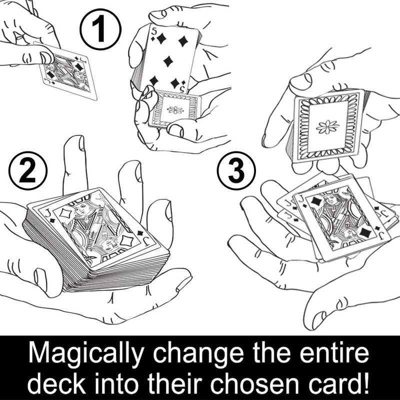 Magic Makers Svengali Deck- Easy Magic Card Trick Kit - Assorted Red or Blue Back Includes 10 Bonus Tricks Online - Image 2