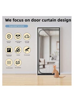 Y&D Pet Screen Door, Fly Door,Thickened Cat Resistant Mesh Door with Zipper Closure,Dogs Pets Friendly for Living Room Bedroom Kitchen,Fits Up to 210 x 100cm  - Image 5