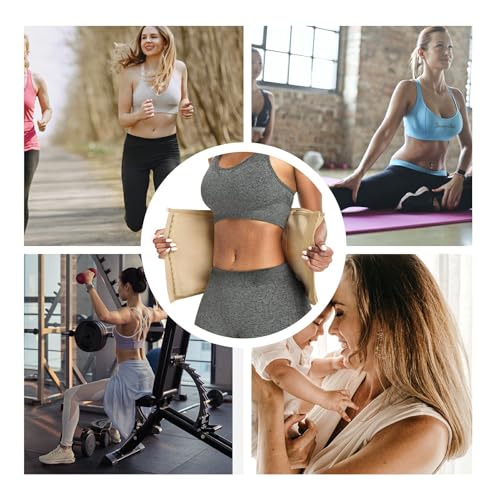 FeelinGirl Body Shaper Waist Trainer for Women Workout Waist Cincher Slim Waist Cincher Corset Tummy Control Shapewear Beige - Image 5