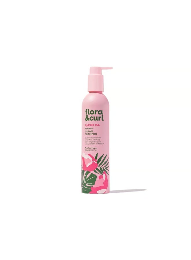Flora & Curl hydrate me. Rose Water Cream Shampoo 300ml - Image 1