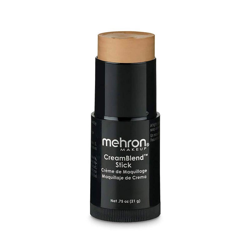 Mehron Makeup CreamBlend Stick | Face Paint, Body Paint, & Foundation Cream Makeup | Body Paint Stick Perfect for Halloween .75 oz (21 g) (Medium 0) - Image 1