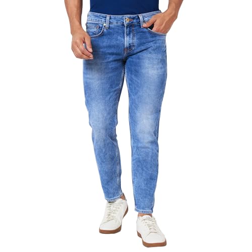 Spykar Men's Kano Slim Fit Mid-Rise Casual Jeans Light Blue - Image 1