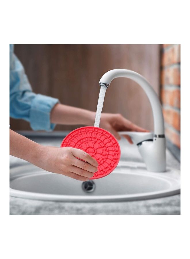 NIBEMINENT Silicone Slow Feeder Dog Treat Dispensing Mat Red 5.9 x 5.9inch - Image 5