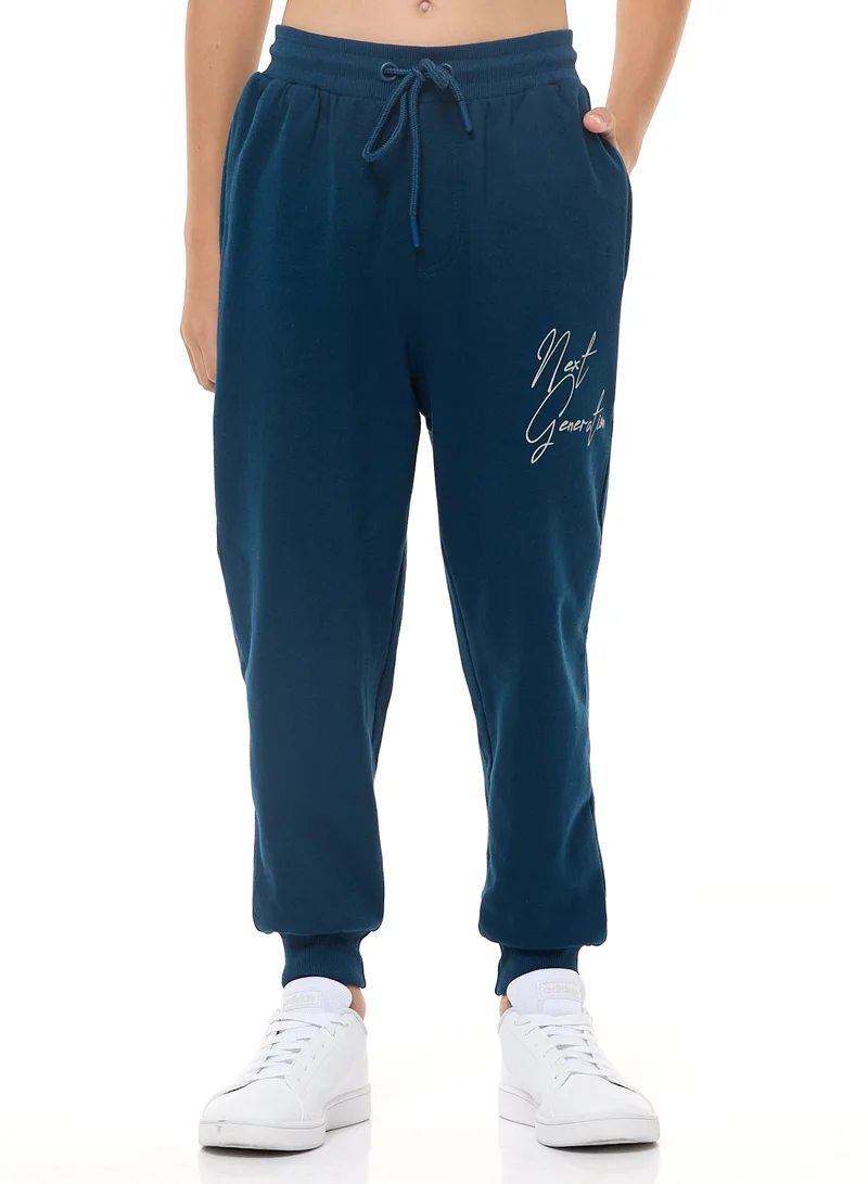 victor and jane Boys' 2-Piece Hoodie and Jogger Set (8-14 yrs) Grey Mil-Navy