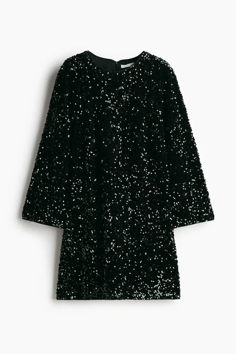 H&M Sequined A-line dress