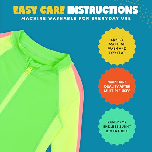 SwimZip Girls' Long-Sleeve UPF 50+ Swimsuit for Baby, Toddler, & Little Girls - Image 3