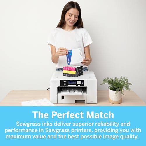 Sawgrass خرطوشة حبر السوبليماشن Sawgrass SubliJet UHD - أسود، أزرق، أرجواني، أصفر 4 عبوات - حبر عالي الأداء لطابعات السوبليماشن SG500 و SG1000 - حبر جل عالي اللزوجة وطويل الأمد - Image 2
