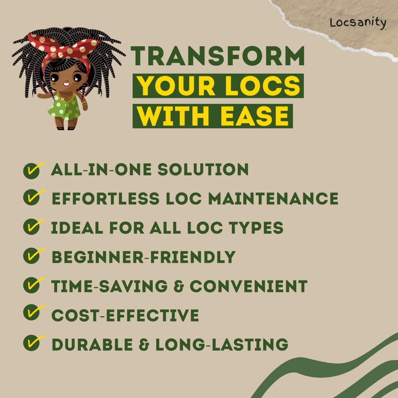 Locsanity Dreadlock Retightening and Interlocking Tool Kit for Sisterlocks - Dual-Ended Metal Crochet Needle for Microlocks, Small & Medium Locs Maintenance - Image 3