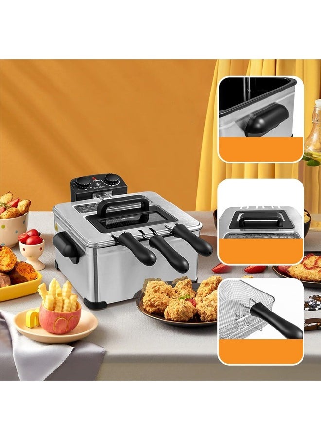 TOSCANA U - 2100 Watt Electric Oil Fryer with Stainless Steel with 5 L capacity - Image 1
