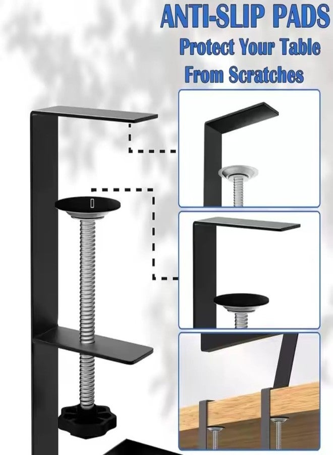 Katana Expandable/Adjustable Cable Management Under Desk Tray | Expandable Size from 40 cm to 70 cm | No Drilling, Durable, Clean Table, Flexible Cable Management Solution with Clamps. - Image 2