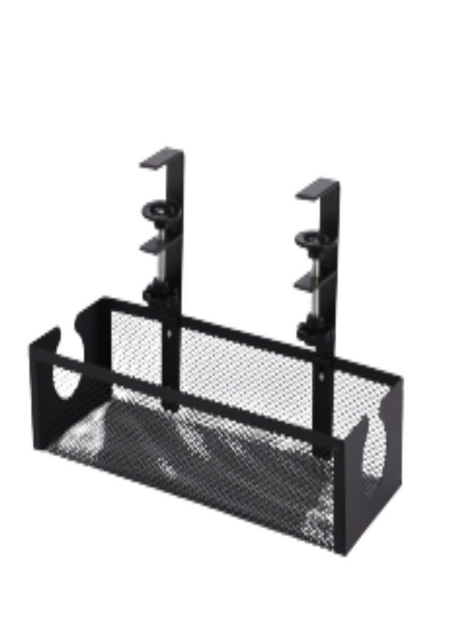 Katana Expandable/Adjustable Cable Management Under Desk Tray | Expandable Size from 40 cm to 70 cm | No Drilling, Durable, Clean Table, Flexible Cable Management Solution with Clamps. - Image 1